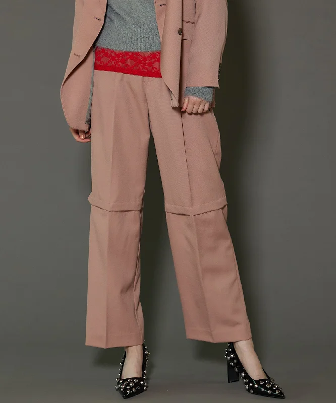 【SALE】2way Two Tuck Wide Pants Fashionable Jogger Pants