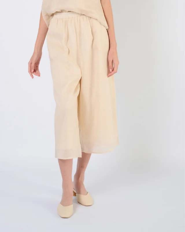 Ramie Ankle Pant (Beige) Formal Slim Pants