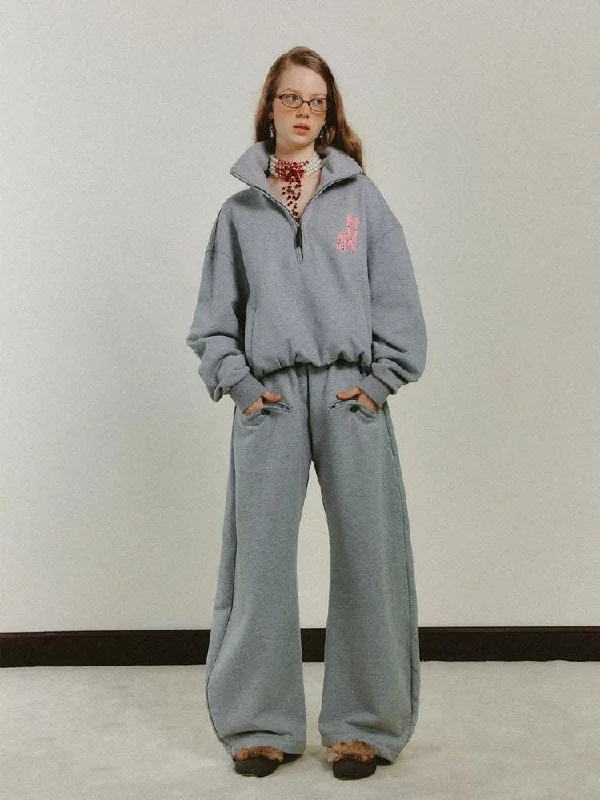 Casual wide-legged pants two-piece set【s0000006177】 Slim Fit Casual Pants