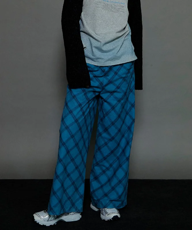 【SALE】Random Checkered Easy Wide Pants Formal Dress Pants