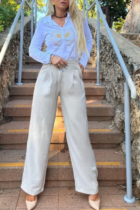 Mix beige pants Warm Wool Trousers