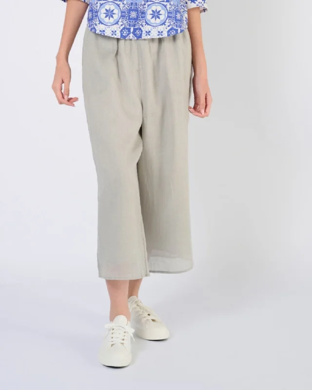 Ramie Ankle Pant in Light Grey Comfortable Jogging Pants