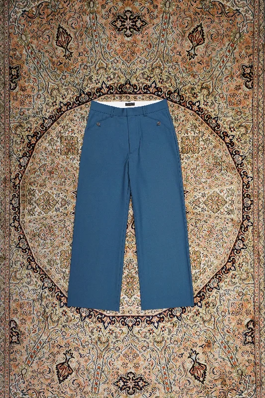 STEAF COMMON STRAIGHT PANTS (DUCK BLUE) Trendy Tapered Pants