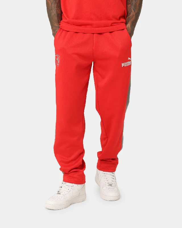 Puma X Ferrari Motorsports Race MT7 Monochrome Pants Rosso Corsa Fashionable Sporty Pants