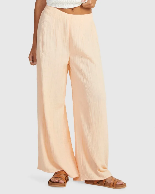 Womens Shimae Palazzo Pants Slim-Fit Khaki Pants