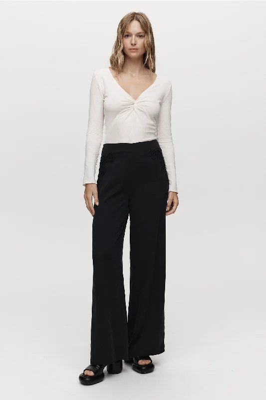 EVERETT PANT - BLACK Soft Wool Pants