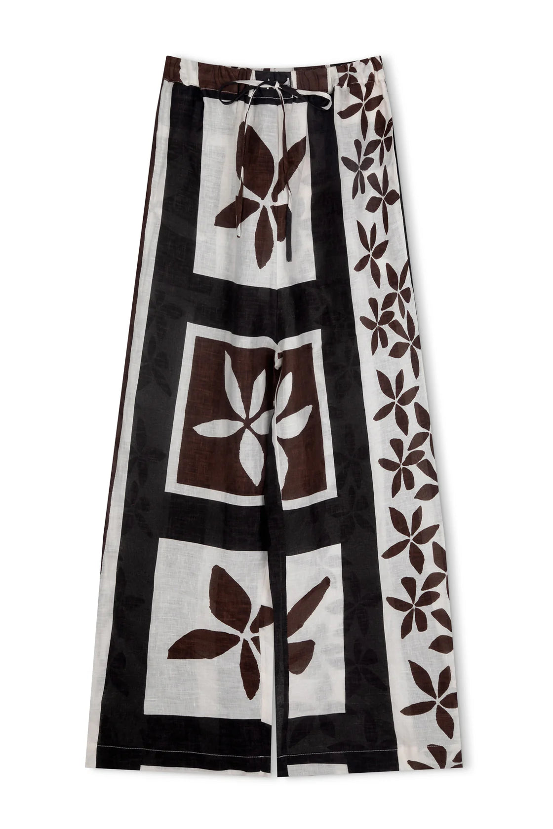 SARONG FLOWER LINEN PANT - SARONG FLOWER Fashionable Sporty Pants
