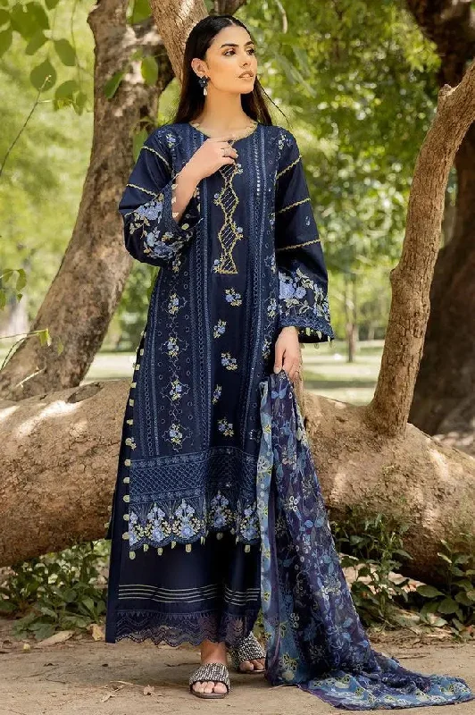 3 Piece Unstitched Embroidered Lawn Dress