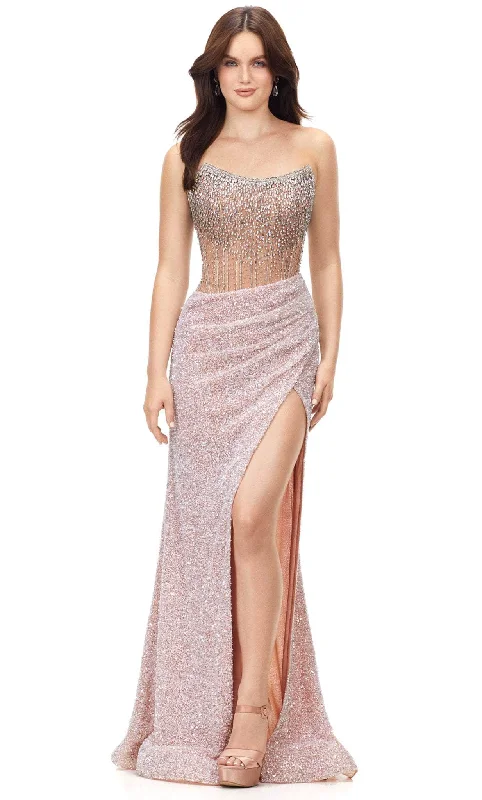 Ashley Lauren 11238 - Drape Embellished Prom Dress
