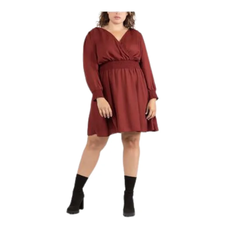 BLACK TAPE - Trendy Plus Size Smocked Printed Dress
