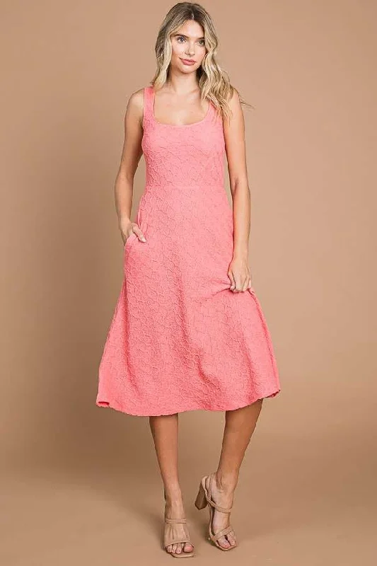 @: Caught Your Eye Aline Coral Dress