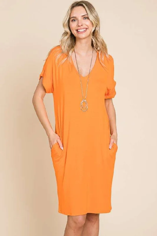 @: Counting On Comfort Sunkist Dress