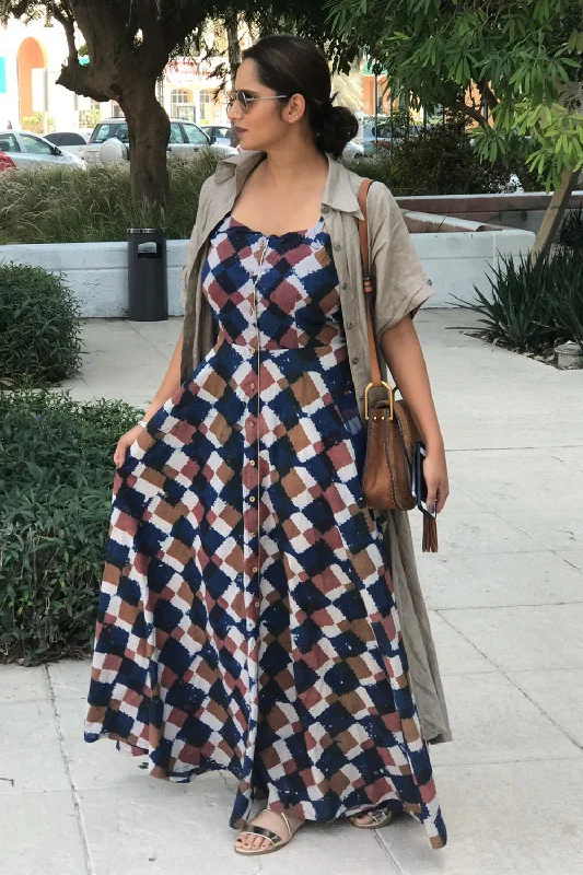 Dabu Dress with Tulle Pocket as seen on Sania Mirza