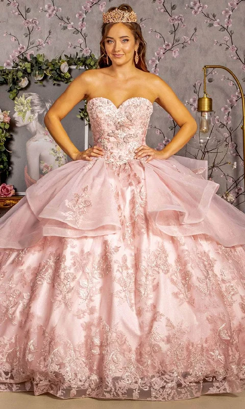 GLS by Gloria GL3317 - Sweetheart Neck Metallic Sequin Ballgown
