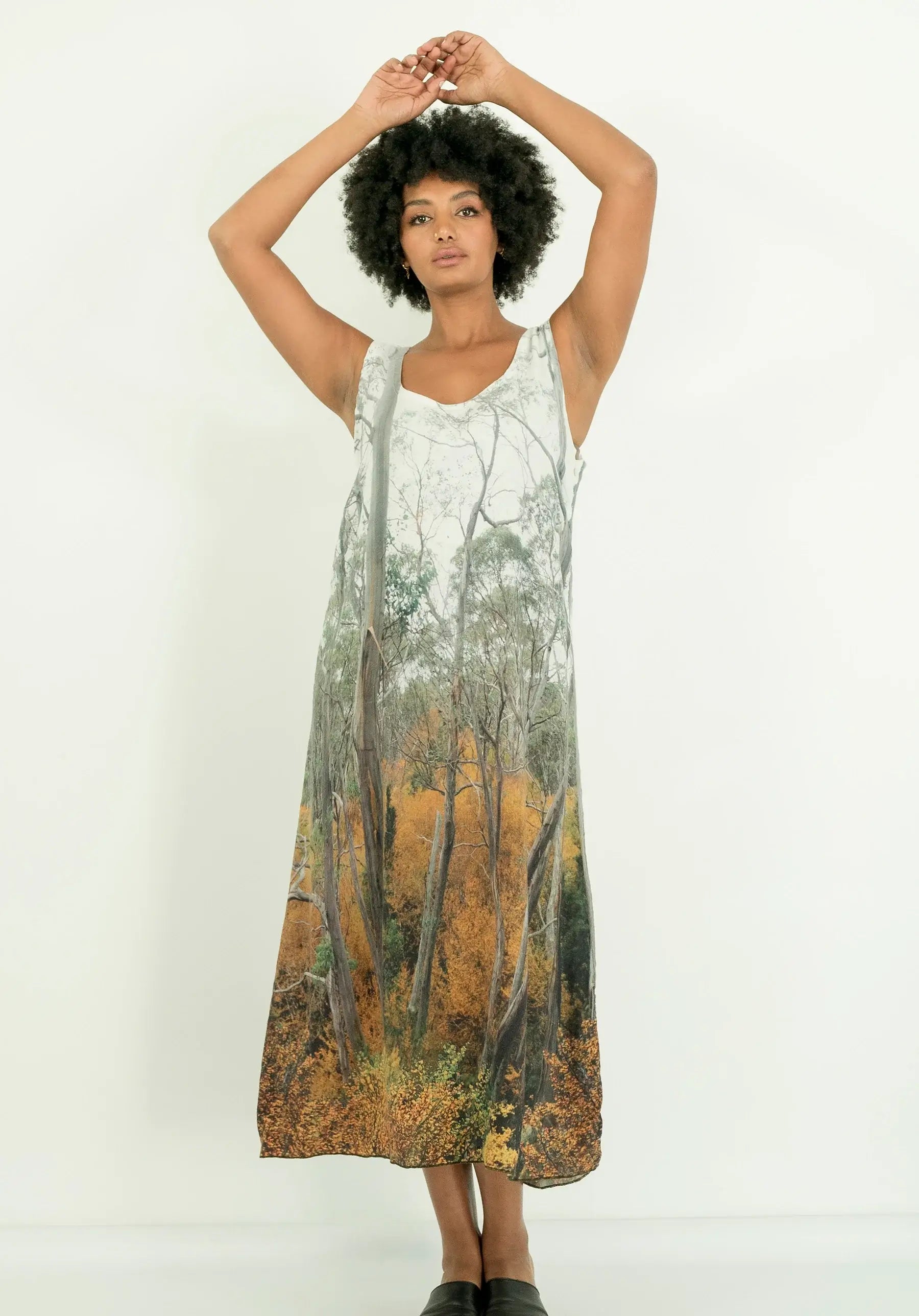 Harriet Jane Linen Tank Dress Fagus Beech Trees