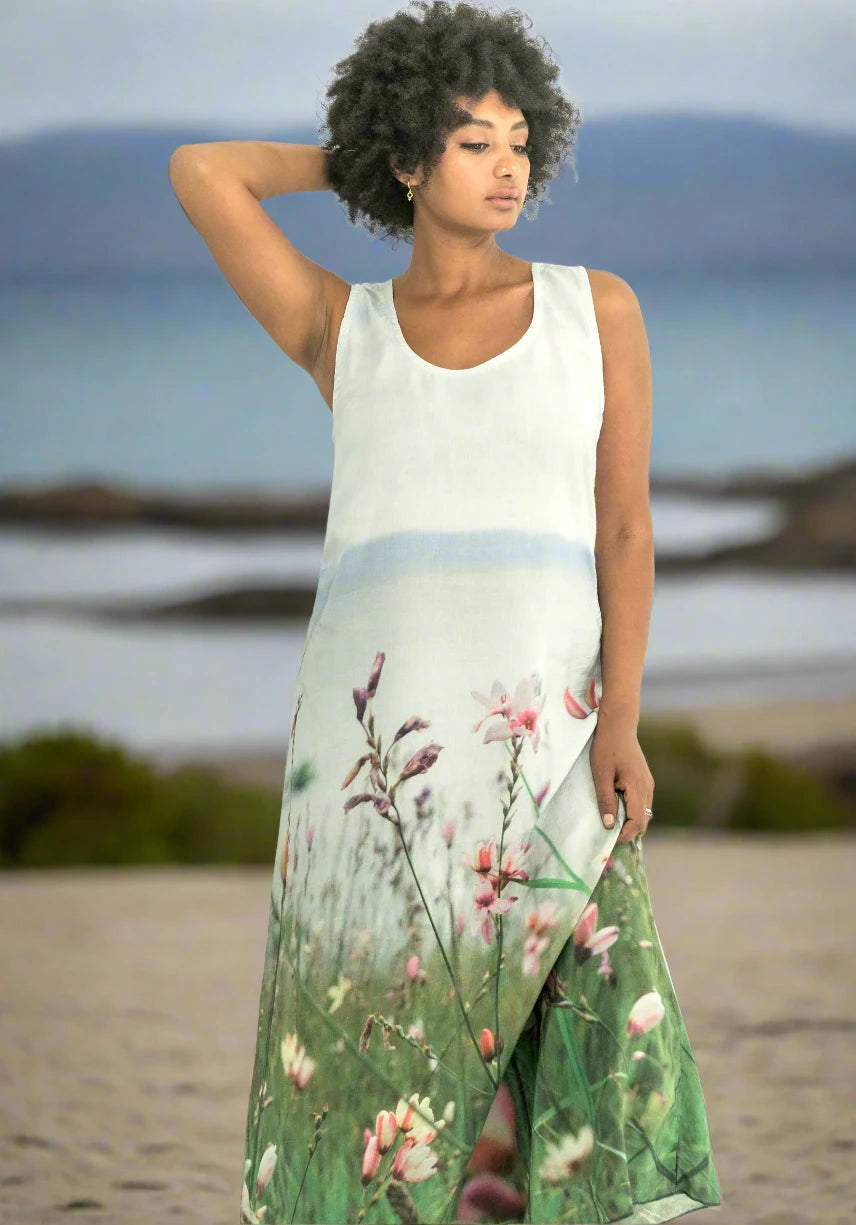 Harriet Jane "Norfolk Bay" Linen Tank Dress