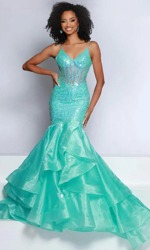 Johnathan Kayne DKS3 - Sequin Corset Evening Gown
