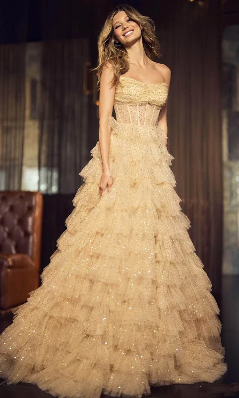 Sherri Hill 55950 - Ruffled Tulle Gown
