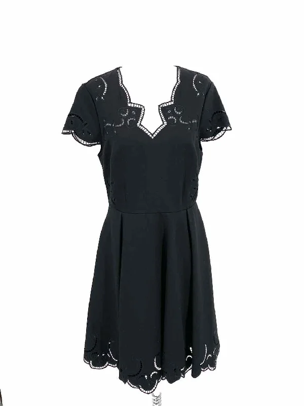 Ted Baker Women's Black A-Line Embroidered Size 6/8 Dress