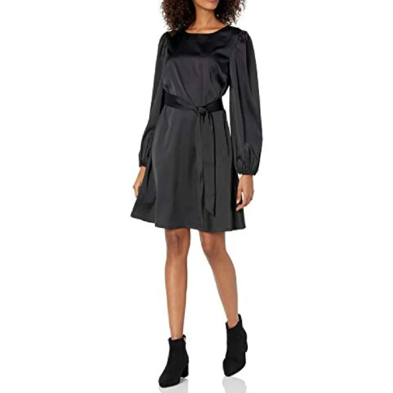 THE DROP - Belted Silky Stretch Dress