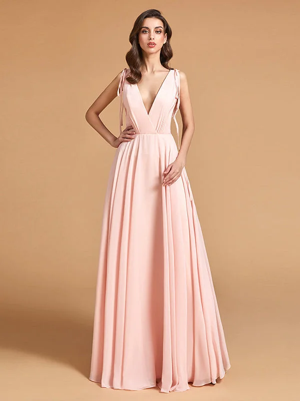 Backless Low V-Neck Bridesmaid Maxi Dress Elegant Wraparound Maxi Dress