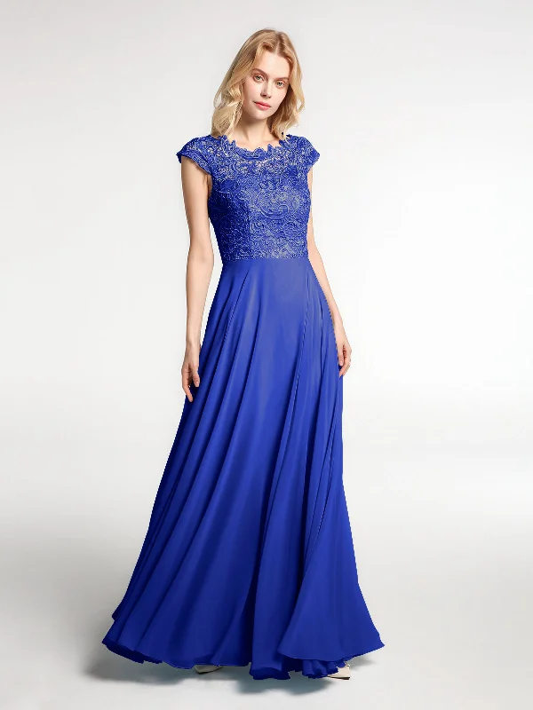 Illusion Wrap Neck Lace and Chiffon Maxi Dress-Royal Blue Trendy Floral Print Maxi Dress Illusion Wrap Neck Lace and Chiffon Maxi Dress-Royal Blue Trendy Floral Print Maxi Dress