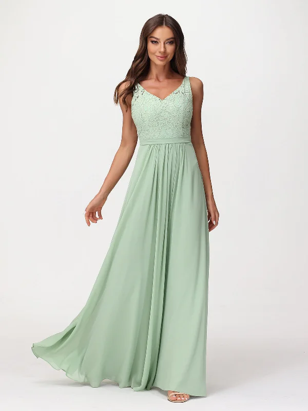 Lace Bodice Chiffon Skirt Maxi Dress with V-neck-Dusty Sage Stylish Button-Up Maxi Dress Lace Bodice Chiffon Skirt Maxi Dress with V-neck-Dusty Sage Stylish Button-Up Maxi Dress