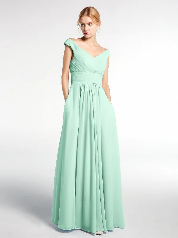 Off shoulder V-neck Maxi Dress with Pockets-Mint Green Comfortable Maxi Dress with Belt Off shoulder V-neck Maxi Dress with Pockets-Mint Green Comfortable Maxi Dress with Belt