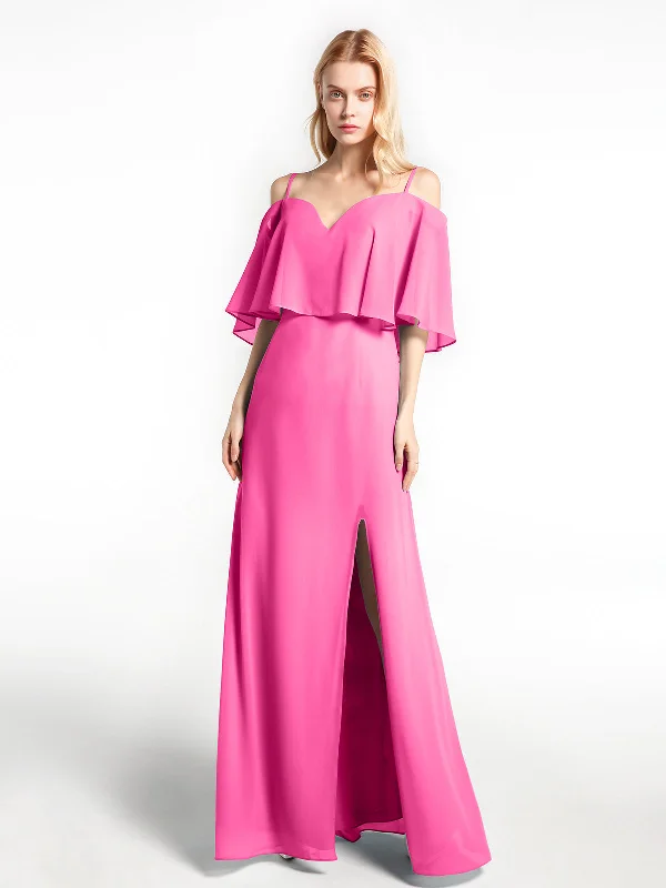 Ruffled Cold Shoulder Maxi Dress with Flounce Overlay Azalea Elegant Sleeveless Maxi Dress Ruffled Cold Shoulder Maxi Dress with Flounce Overlay Azalea Elegant Sleeveless Maxi Dress