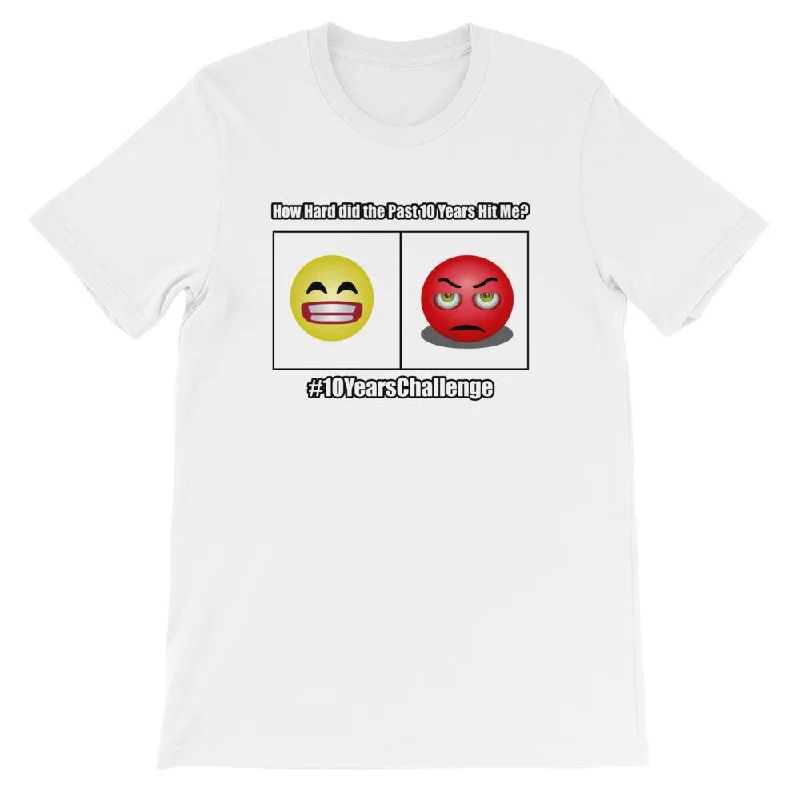 10 Years Challenge Short-Sleeve Unisex T-Shirt Hooded Caped Shawl Collar