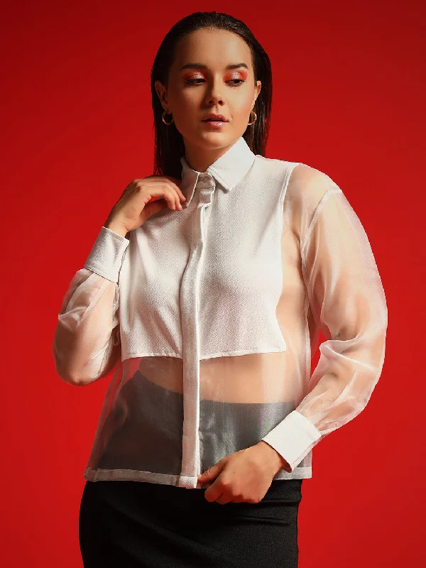 TANDUL Women Regular Fit Solid Spread Collar Casual Shirt Terry Blend Velvet Blend Canvas Blend TANDUL Women Regular Fit Solid Spread Collar Casual Shirt Terry Blend Velvet Blend Canvas Blend