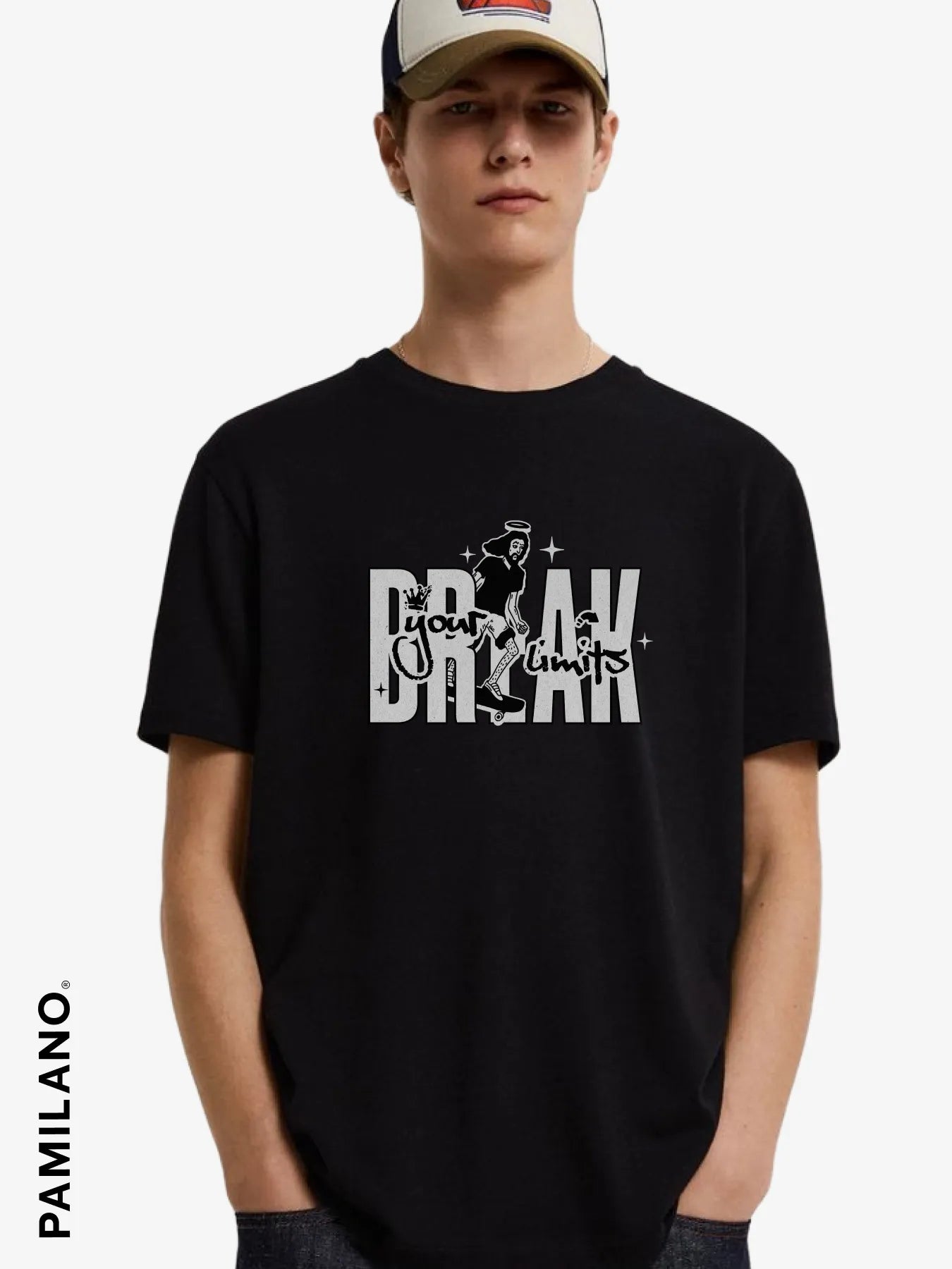 Break Your Limits - Unisex T-Shirt Solid Print Embellished