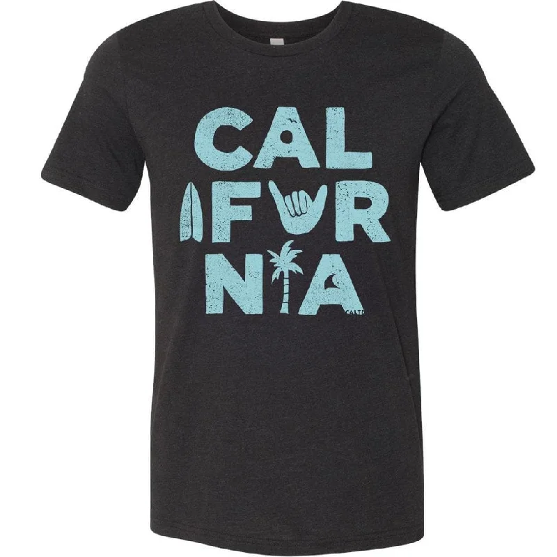 California Icons Dark Grey Tee Silk Blend Satin Velvet