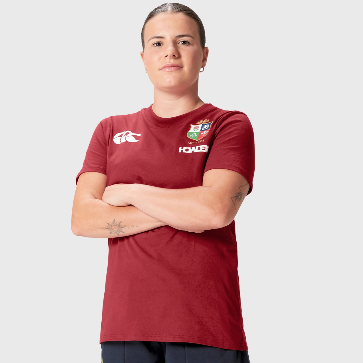 Canterbury British & Irish Lions Women's Cotton Tee Red Cotton Fabric Linen Fabric Terry Fabric