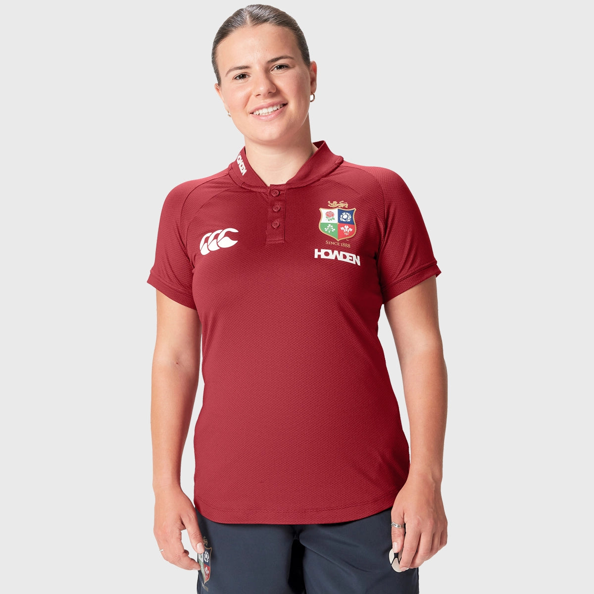 Canterbury British & Irish Lions Women's Poly Polo Shirt Red Chenille Blend Fleece Blend Nylon Blend Canterbury British & Irish Lions Women's Poly Polo Shirt Red Chenille Blend Fleece Blend Nylon Blend