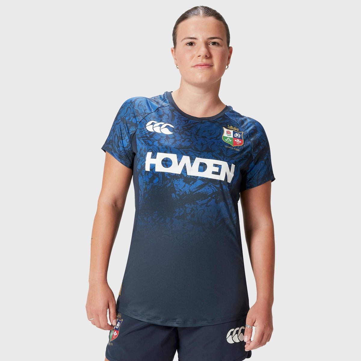 Canterbury British & Irish Lions Women's Superlight Tee Navy Hooded Caped Shawl Collar Canterbury British & Irish Lions Women's Superlight Tee Navy Hooded Caped Shawl Collar