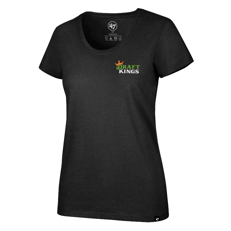 DraftKings x '47 Women's Club Scoop Neck T-Shirt Zippered Front Buttoned Front Snap Front DraftKings x '47 Women's Club Scoop Neck T-Shirt Zippered Front Buttoned Front Snap Front