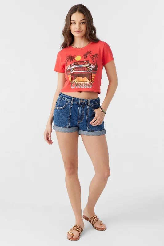 DRIVE WILD TEE Ribbed Striped Patterned