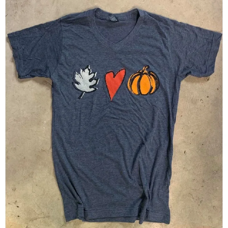 Fall Love T-Shirt Hooded Caped Shawl Collar