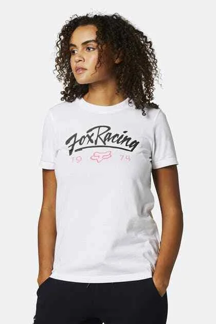 Fox Racing Womans White Centre Stage T Shirt - 27163 Layered Multi-layer Single Layer Fox Racing Womans White Centre Stage T Shirt - 27163 Layered Multi-layer Single Layer