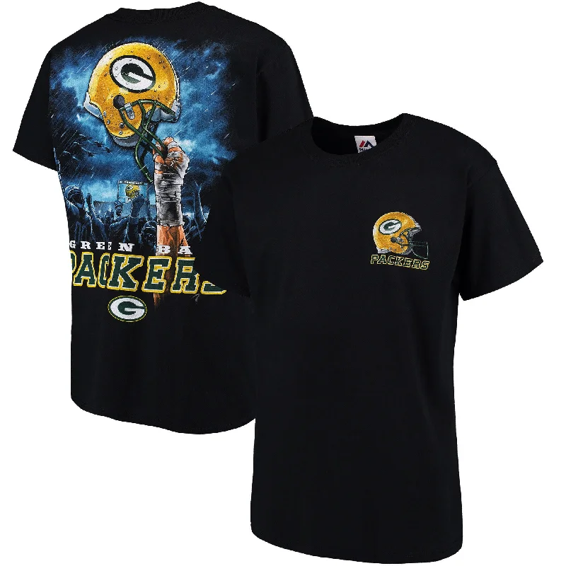 Green Bay Packers Sky Helmet T-Shirt Zippered Buttoned Snapped