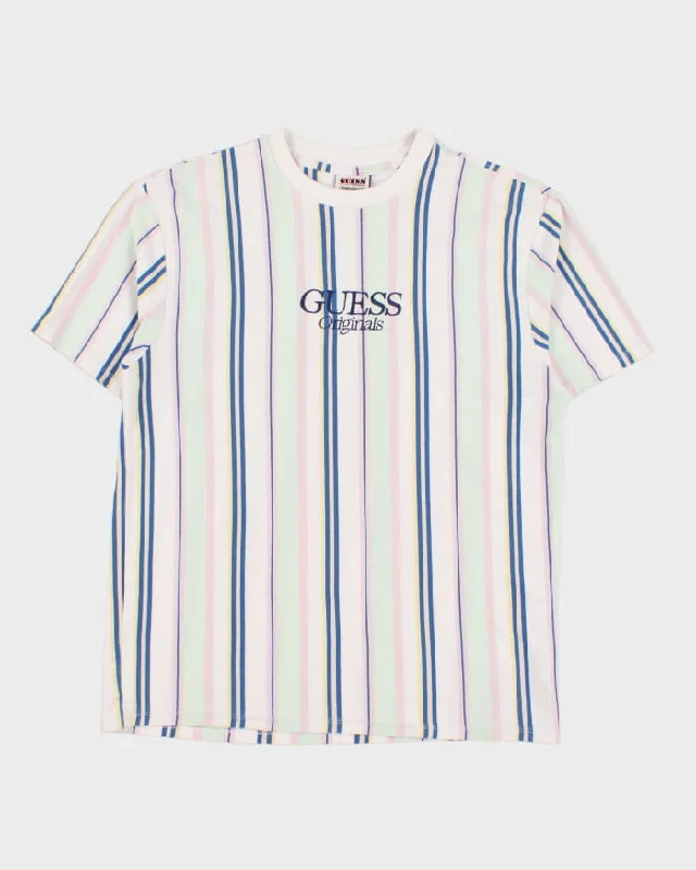Guess Striped T-Shirt - S Graphic Embroidered Appliqued