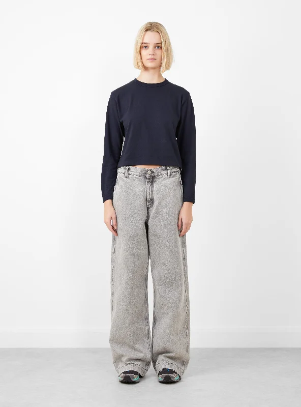 Hi'Aka Longsleeve T-Shirt Dark Navy Spandex Blend Rayon Blend Denim Blend