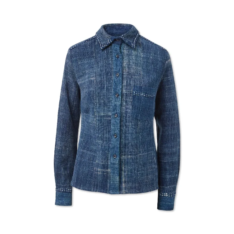 Indigo Jennifer Shirt Elegant Classic Vintage