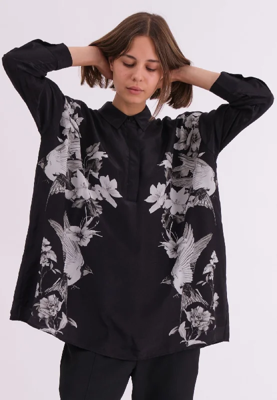 INVERSION SHIRT SWALLOW PRINT Fitted T-Shirt Seamless Stretchy