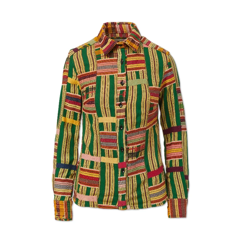 Kente Jennifer Shirt Chenille Fabric Brocade Fabric Lace Fabric