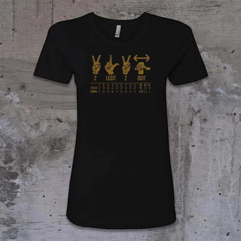 Ladies 2 Legit 2 Quit Tee Mesh Fabric Canvas Fabric Denim Fabric