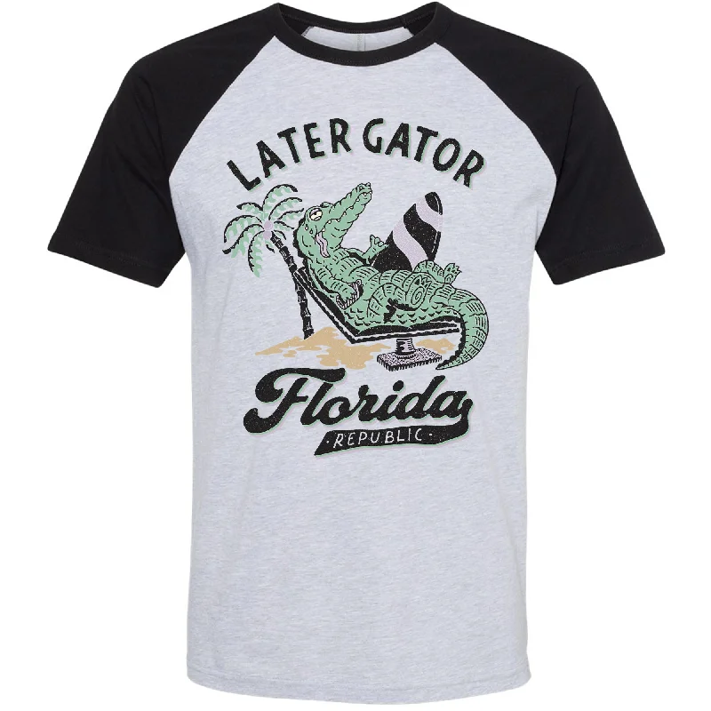Later Gator Florida Raglan Tee Houndstooth Herringbone Solid