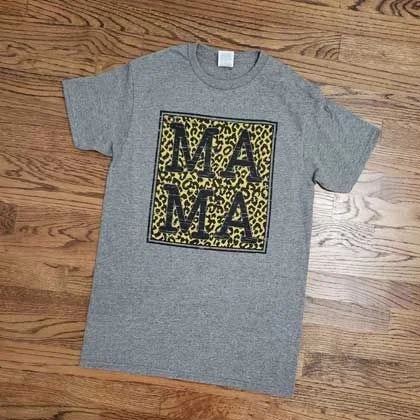 Leopard Mama t-shirt Anti-Shrink Durable Soft