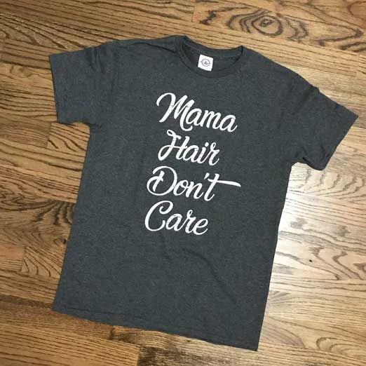 Mama hair don't care t-shirt Front Pockets Side Pockets Patch Pockets